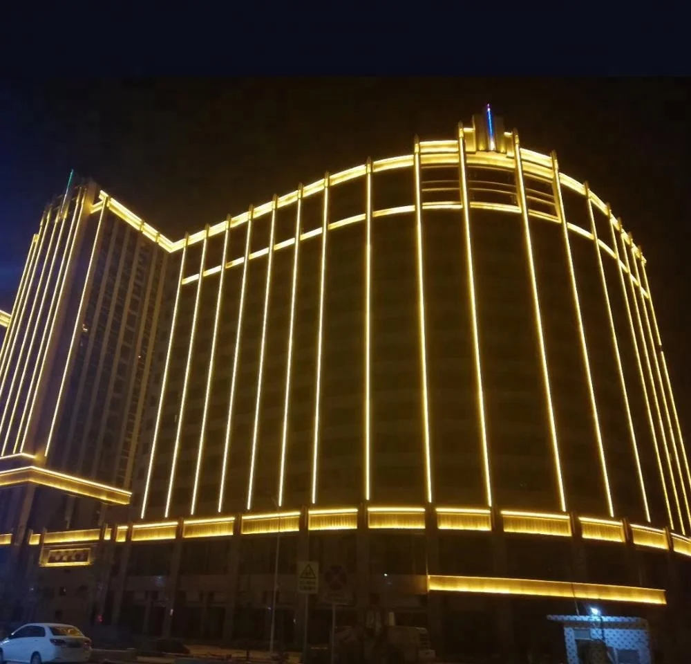 Уличные светодиодные контурные огни ip68, одноцветные rgb dmx для строительства стен