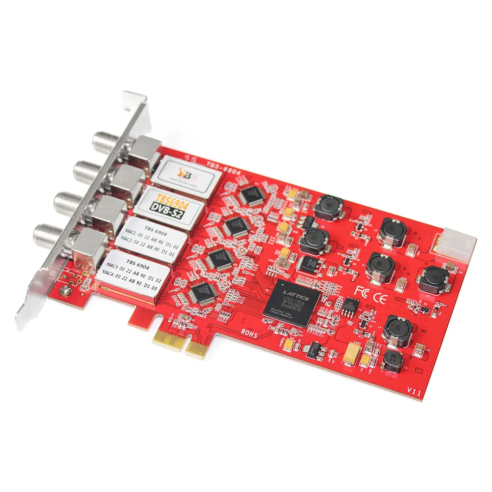 
The most popular!!! DVB-S2/S Quad tuner PCIe Card 