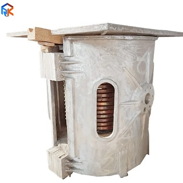 1T intermediate frequency gold platinum precious metal induction melting furnace