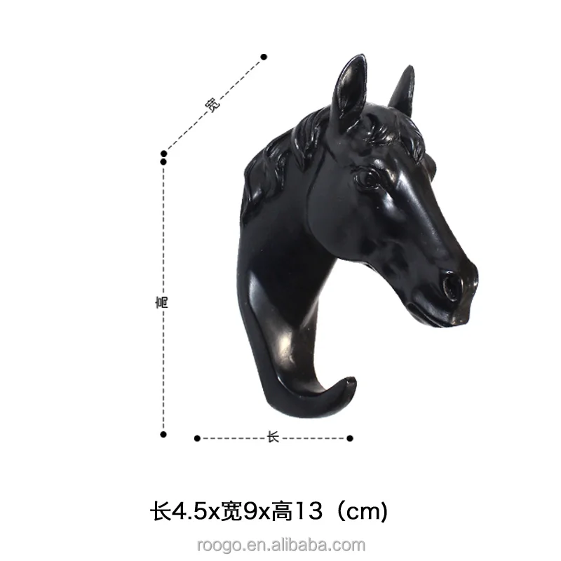 New style resin artificial horse head decorative bag holder hanging hooks for bags