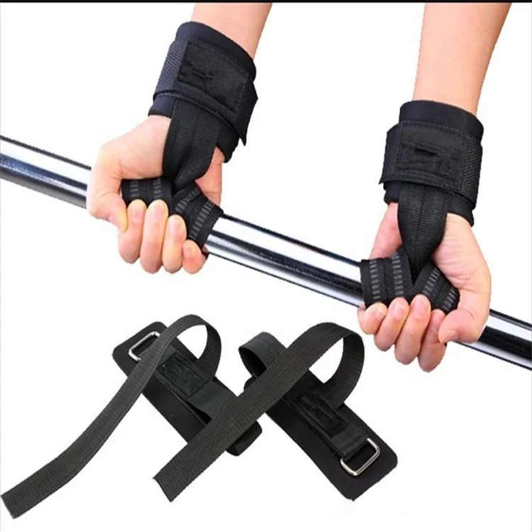 High Quality Pure Color Adjustment Loop Weight Lifting Straps for Strength Training
