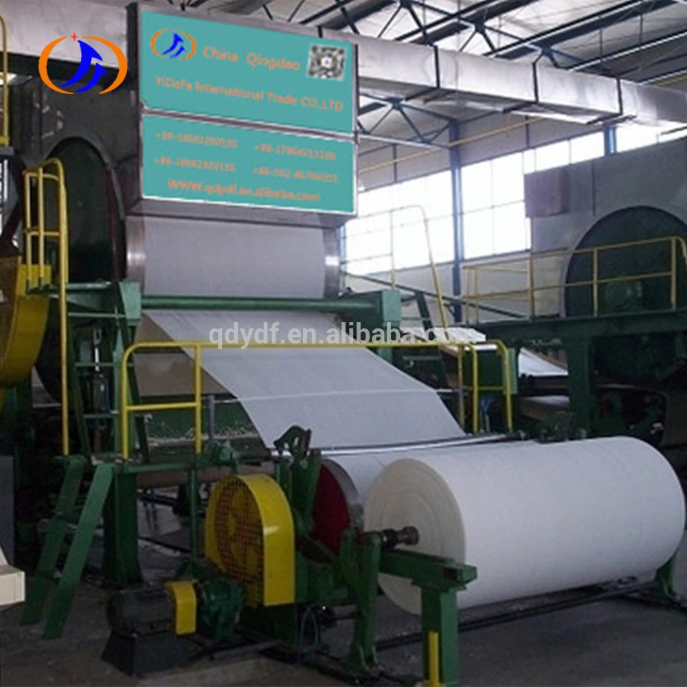 Paper Pulp And Waste Paper Recycling Jumbo Roll Toilet Tissue Paper Roll Making Machine