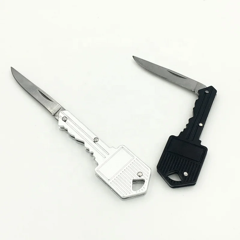 Stainless Steel Mini Key Shaped folding multifunctional tool key chain ,Survival Camping Tool