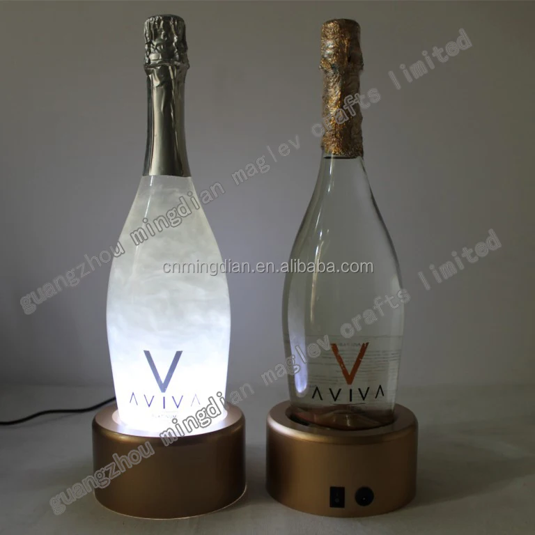 acrylic liquor bottle glorifier stirring display stand, OEM design acrylic illuminated bottle display stirrring glorifier base