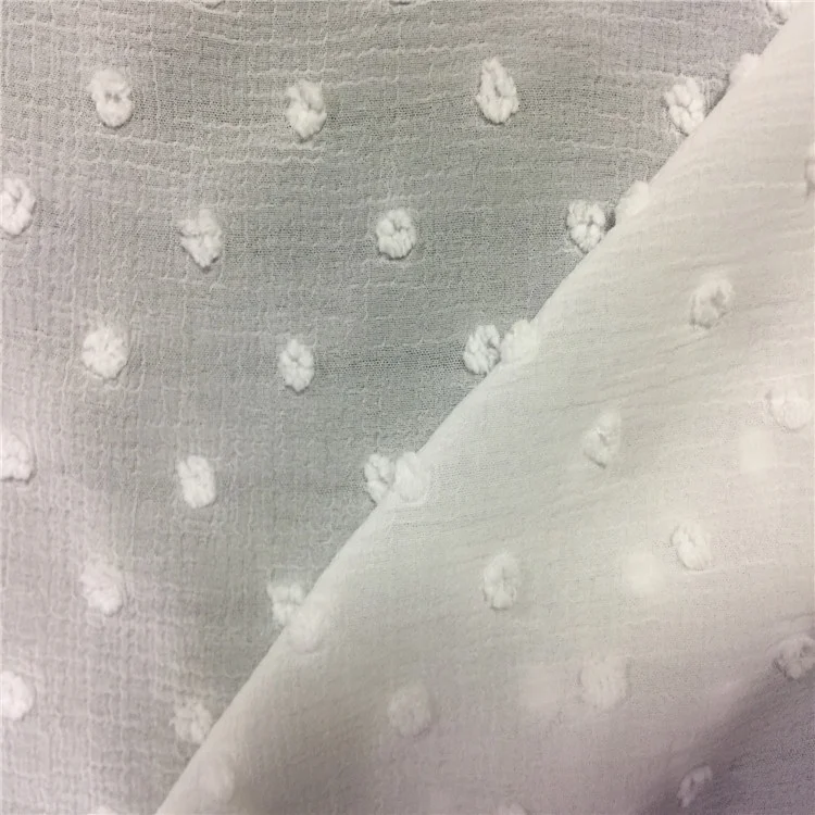 Cutwork fabric 100% polyester jacquard fabric crepe jacquard fabric for dress
