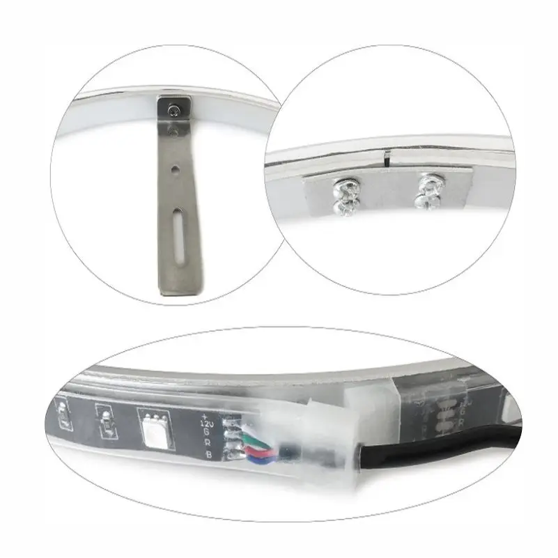 14 15.5 17inches 16mililion RGB Colors Smartphone Control car Wheel LED Light Cars