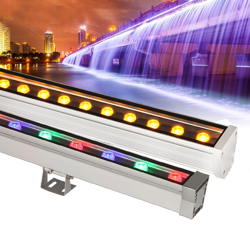 Уличная светодиодная настенная шайба высокой мощности IP65 DMX RGB 24 36 48 72 Вт