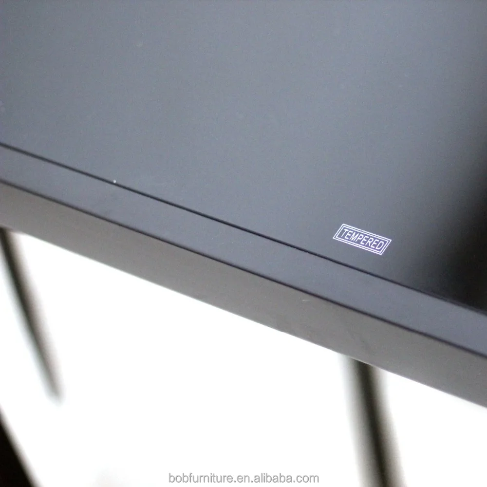 Home Dining Kitchen 4 Person Furniture Set with Glass Top Table Metal Leg Chairs