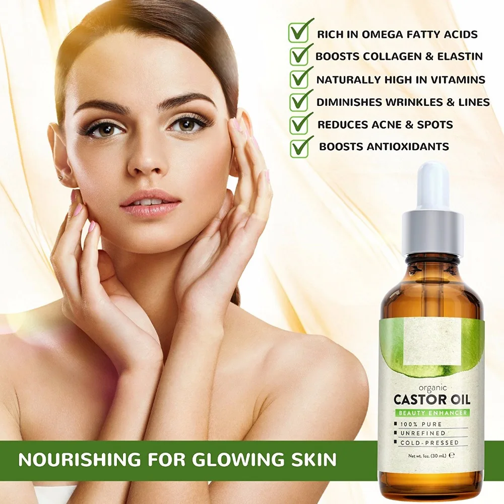 
Best eyelash eyebrow growth 100%pure unrefined organic castor oil 