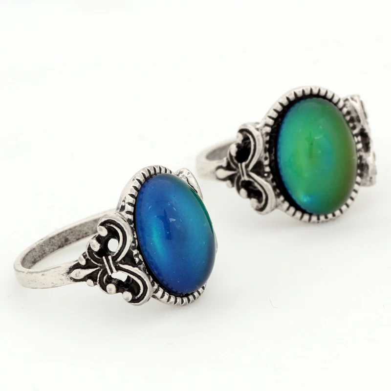 Wholesale 925 Silver Plated Fashion Ring Big Blue Stone Ring