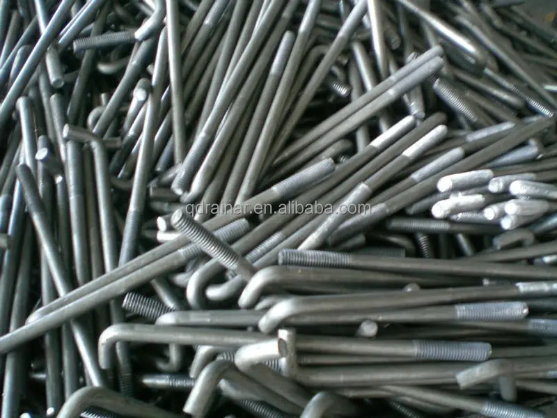 Горячеоцинкованный Якорный болт J-образной формы для строительной промышленности