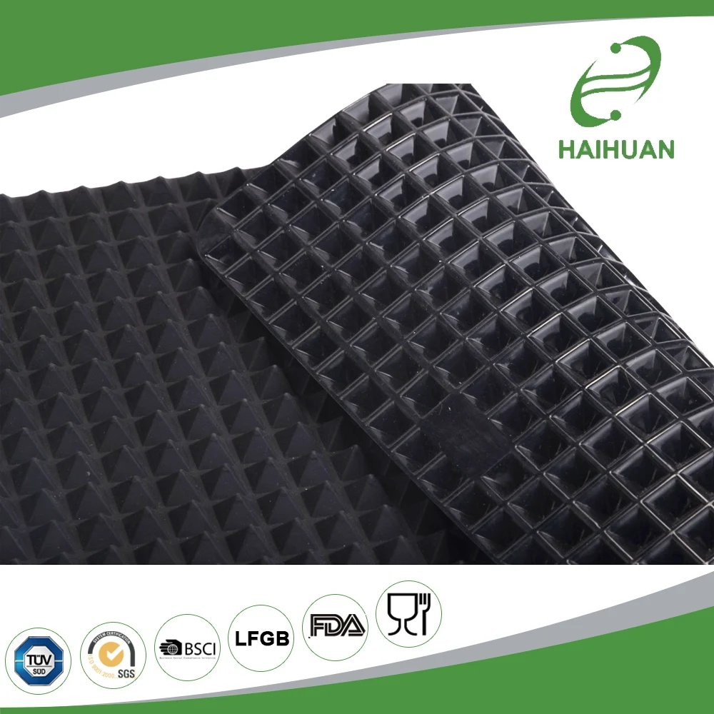 Latest Style Silicone Raised Cone Pyramid Draining Oil Filter Mat Oven Tray for Cooking Baking Roasting