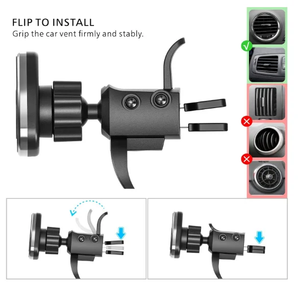 Universal Air Vent Magnetic Car Mount Phone Holder for Smart phones and for car phone holder magnetic