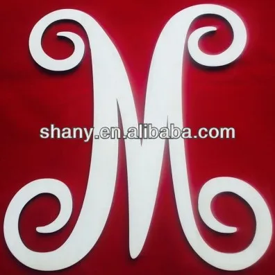 monogram font ornament MDF letter M