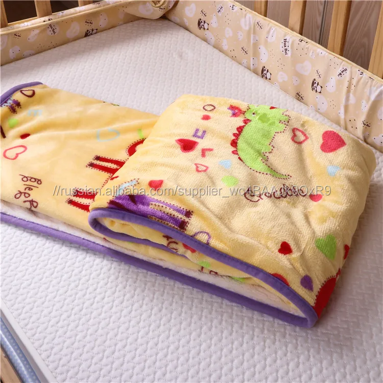 Безопасное мягкое трикотажное жаккардовое теплое флисовое детское флисовое 3d одеяло