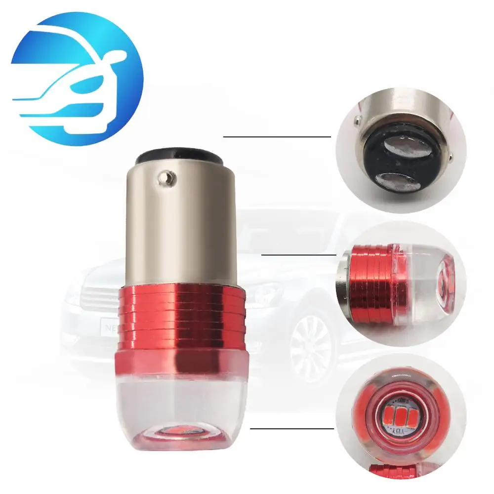 Perfect led Flashing Brake Lighting Strobe Function White Red Color 1156 1157 7440 7443 LED Car Bulb Stop Light