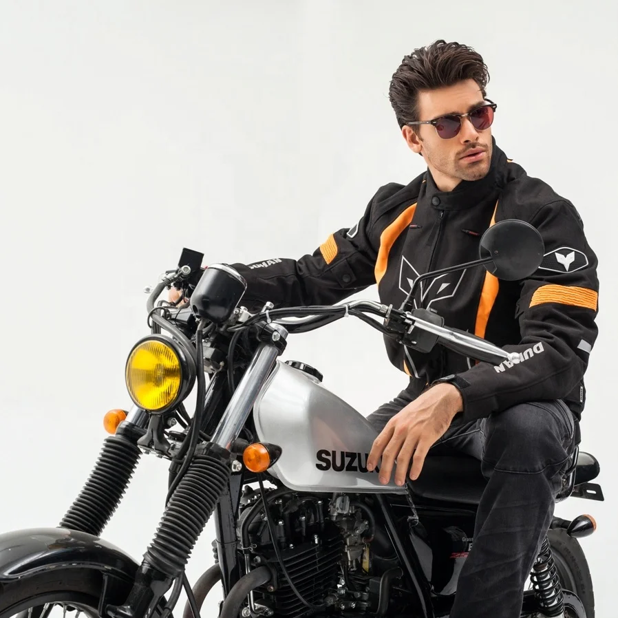 DUHAN Motorcycle Windproof Jackets Waterproof Riding Off Road Racing Sports Jacket Clothing With Neck Protector Guards and Inner