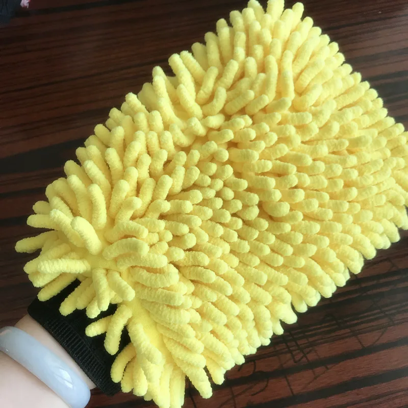wholesale custom microfiber car dust wash chenille mitt/glove