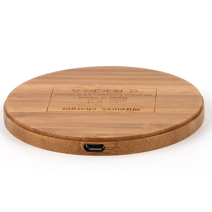 Portable Qi Universal Wood Wireless Charger Pad