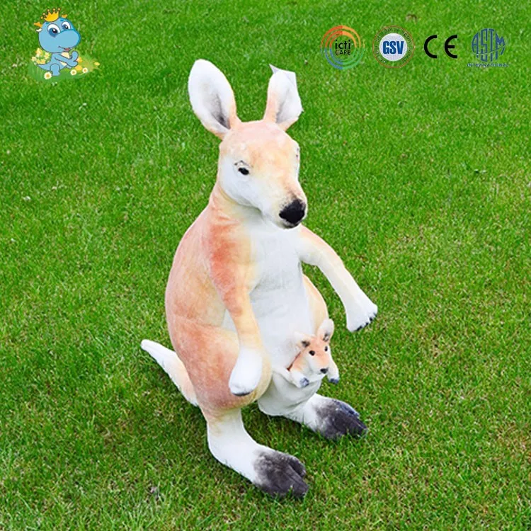 ICTI Custom wholesale jumping kangaroo plush toys for child