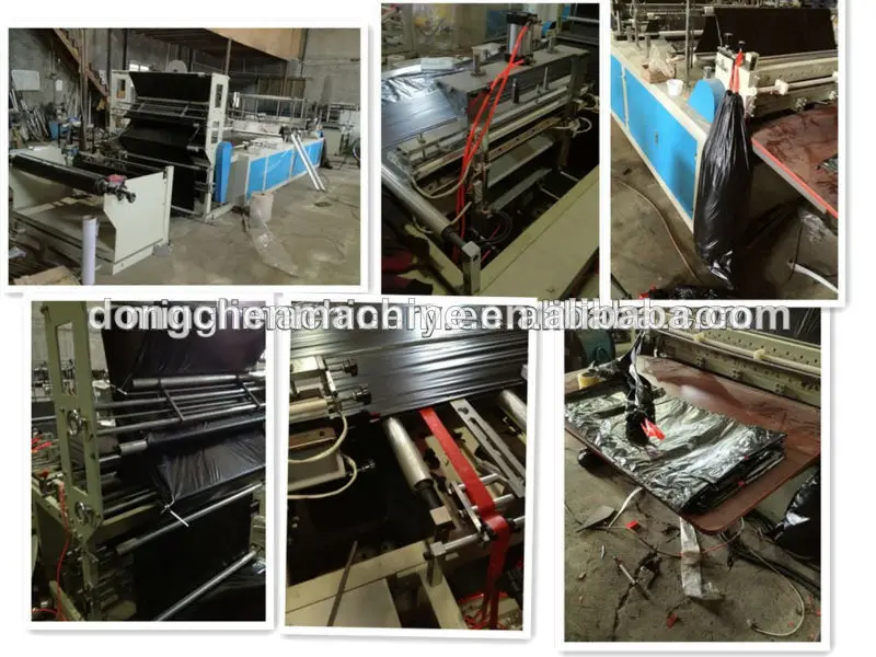 plastic bag making machine for t-shirt bags, garbage bags, shopping bags on roll