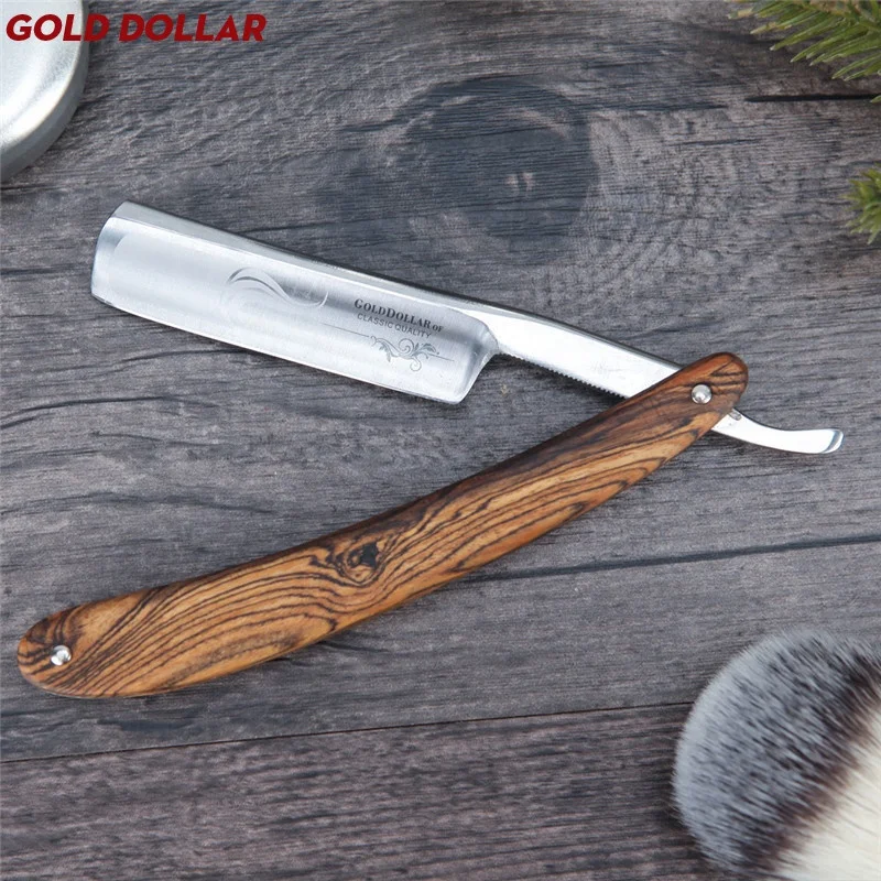 Cut Throat Shaving Straight Razor Carbon Steel Barber Sharpen Straight Razor Shave German Safty Shaver Throat Wood Handle Razor