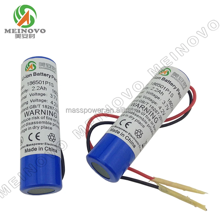 18650 li-ion 3.7V 2200mAh cylinder rechargeable battery
