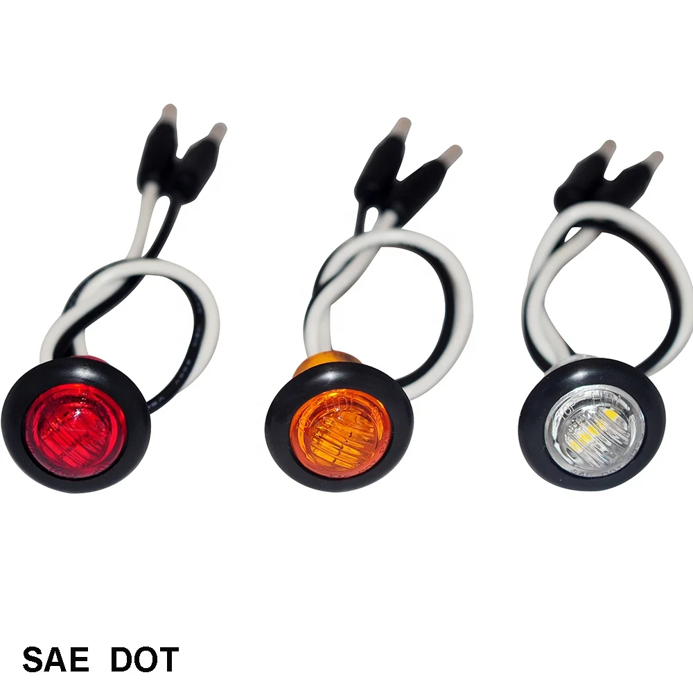 3/4 inch Mini Round LED Marker & Clearance Light 3/4 inch mini marker clearance light