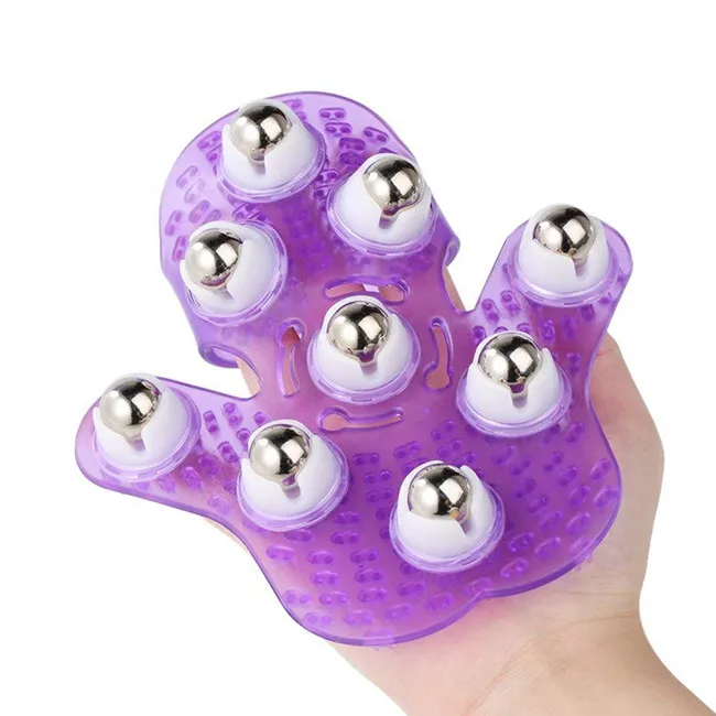 Wholesale 9-Ball Shoulder and Back Deep Tissue Hand Body Massage Glove Cellulite