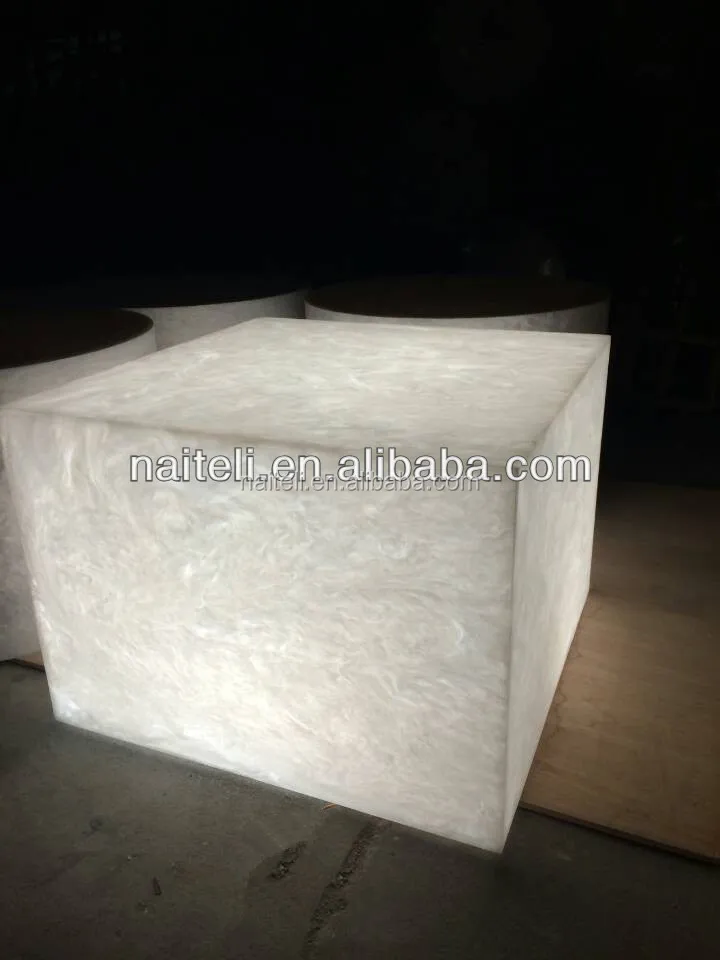 backlit acrylic panel coffee table onyx table top