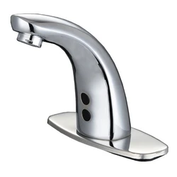 3 years warranty single hole cold water bathroom automatic faucet sensor polished brass chrome automatic sanitary ware faucet