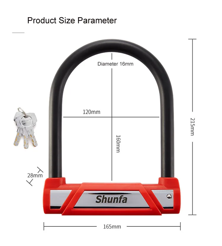 Motorcycle and Bicycle Black lock Factory Wholesale Suitable for Motorcycle and Bicycle Black lock