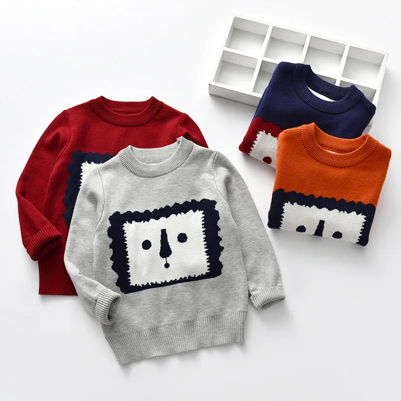 
Children little monsters cartoon kids clothing custom knit baby boys sweater making machine 