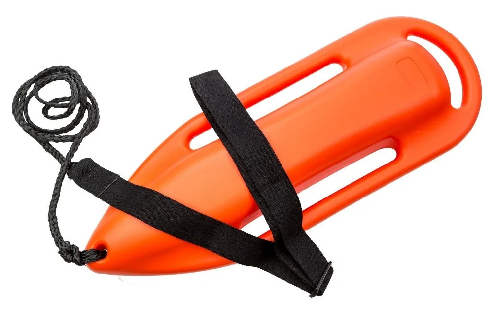 Professional Lifeguard saving Buoy Rescue Can