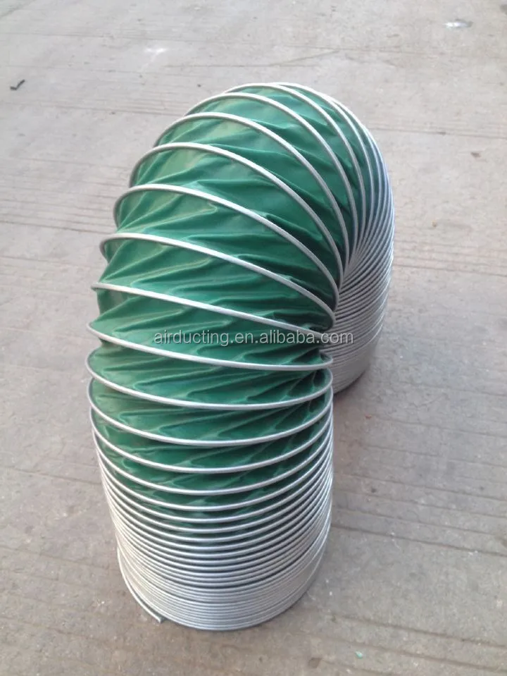 Flexible Spiral wire canvas duct Flame retardant, waterproof, airtight, anti UV