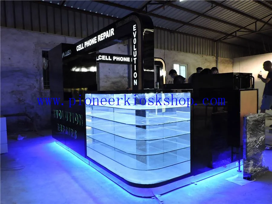 
Pioneer Custom Mobile Phone Case Display Showcase Stand Cell Phone Kiosk Cellphone Shop Counter Design 