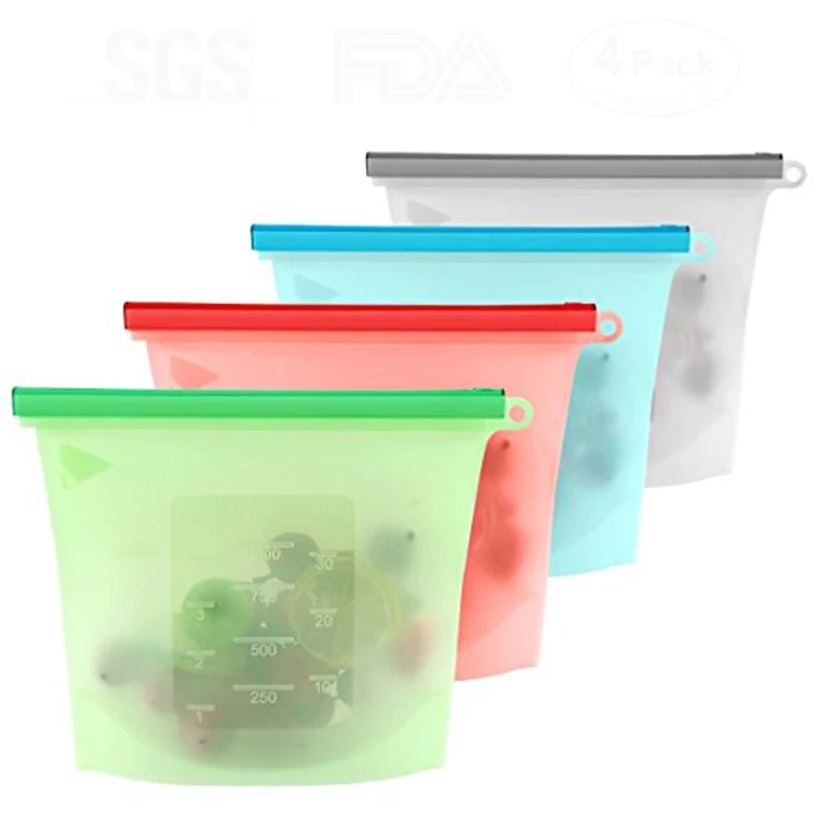 Оптовая продажа, Лидер продаж, новый продукт, многоразовый пищевой контейнер, силиконовый вакуумный контейнер для заморозки продуктов, сумка для хранения на молнии