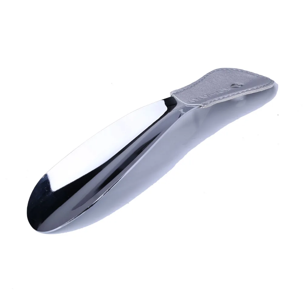 
Durable and Portable Leather Cover Stainless Steel Shoe horn with Bunch pocket 