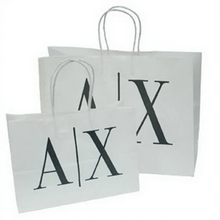 custom logo kraft paper twisted handle mini gift bags