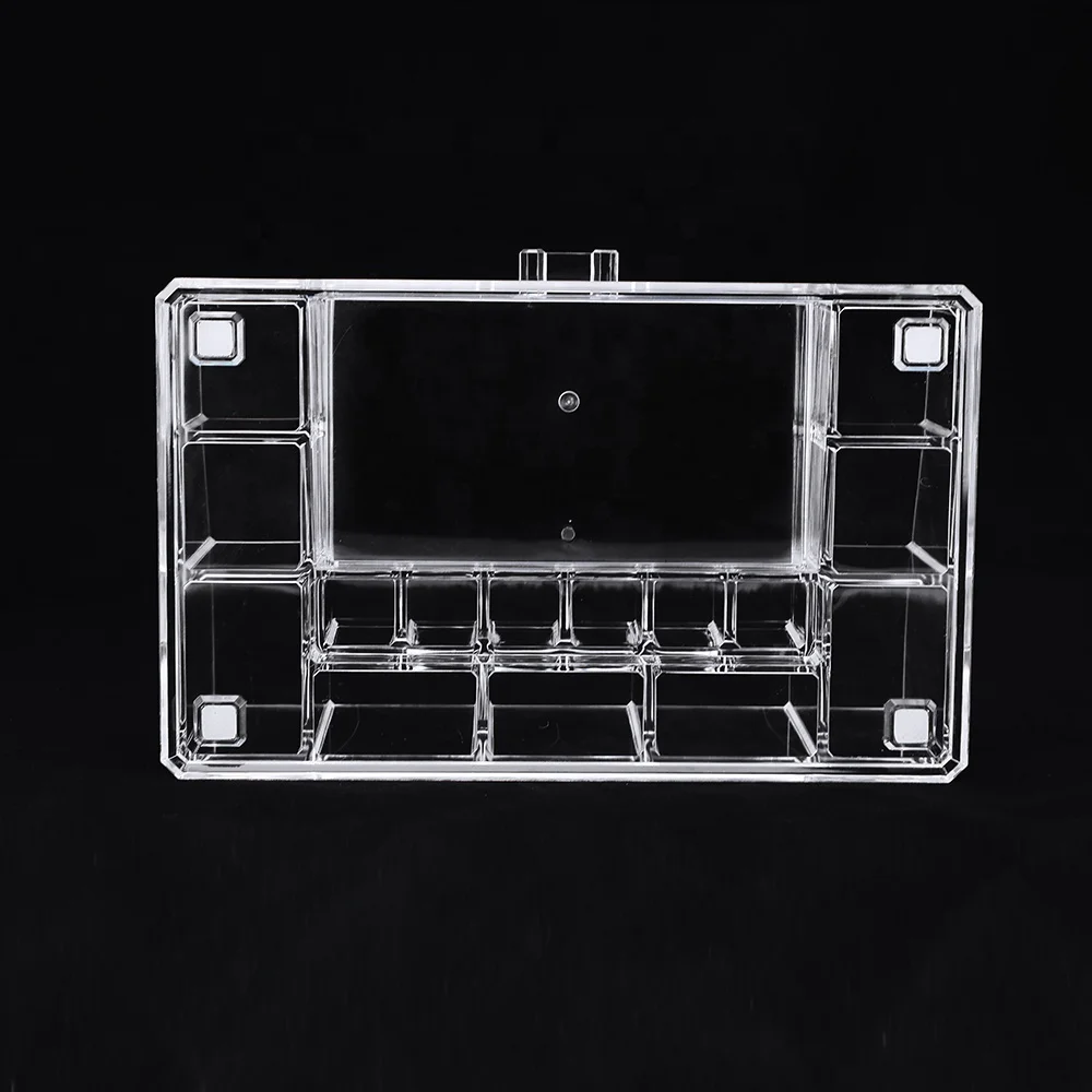 Cosmetic Organizer Acrylic Beauty Makeup Box Storage Organizer Lipstick Holder with Drawer Jewelry Box Organizer Clear Wholesale