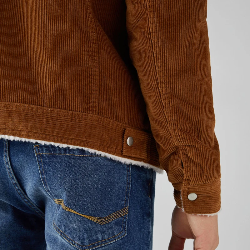 Прямая продажа с фабрики, оптовая продажа, рабочая одежда, зимние куртки, Мужская Вельветовая куртка с меховой подкладкой