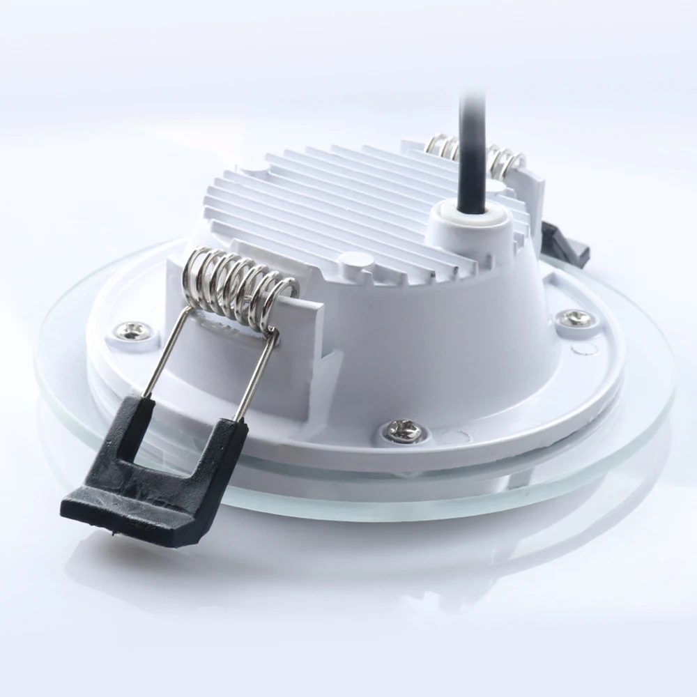 12W RGBW Round LED Panel Light Intelligent Bluetooth APP Glass Panel Light RGB