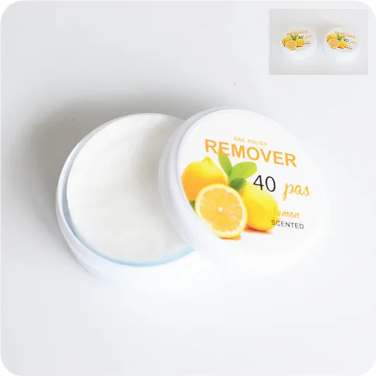 New Garson Cosmetics Fruit Flavor Good Quality Nail Polish Remover Wipes Pads nail polish remover