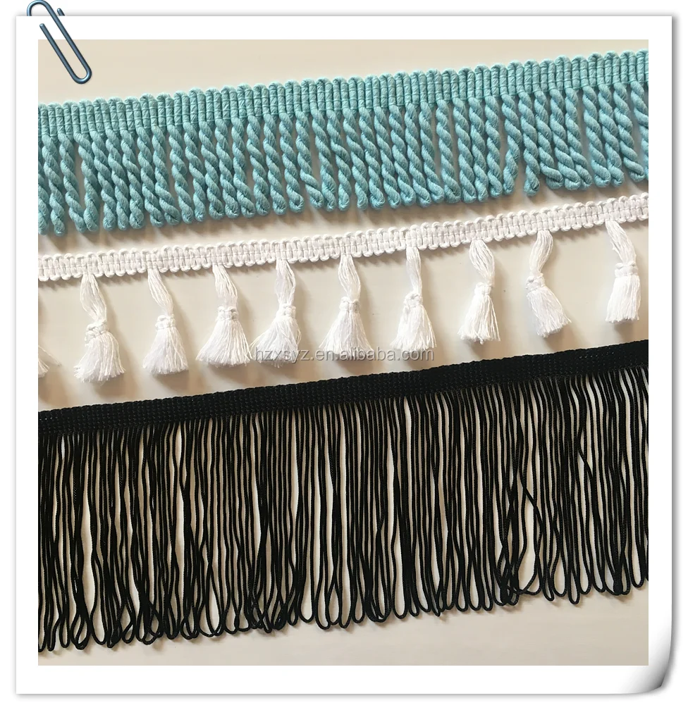 Brush Loop Tassel Fringe With Trimming For Cushions Brush Fringe