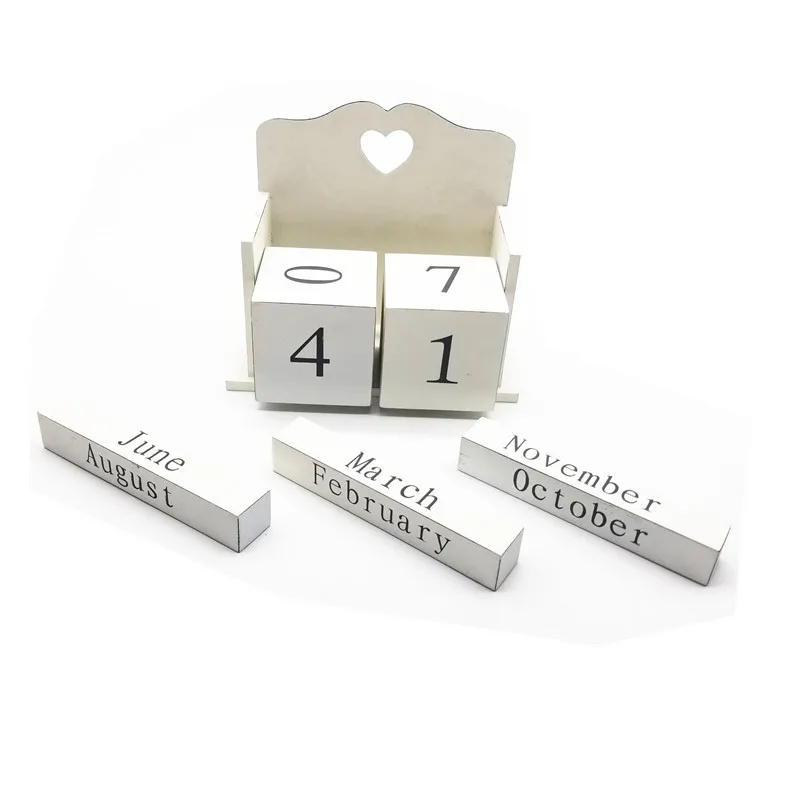 
Month Date Display Home Office Wooden Calendar Decoration Luxury Wooden Perpetual Calendar 