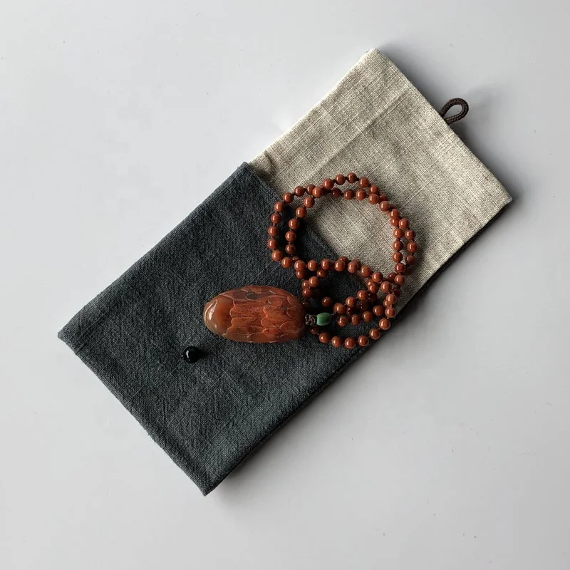 Custom Small Linen Jewellery envelope Bag Pouch