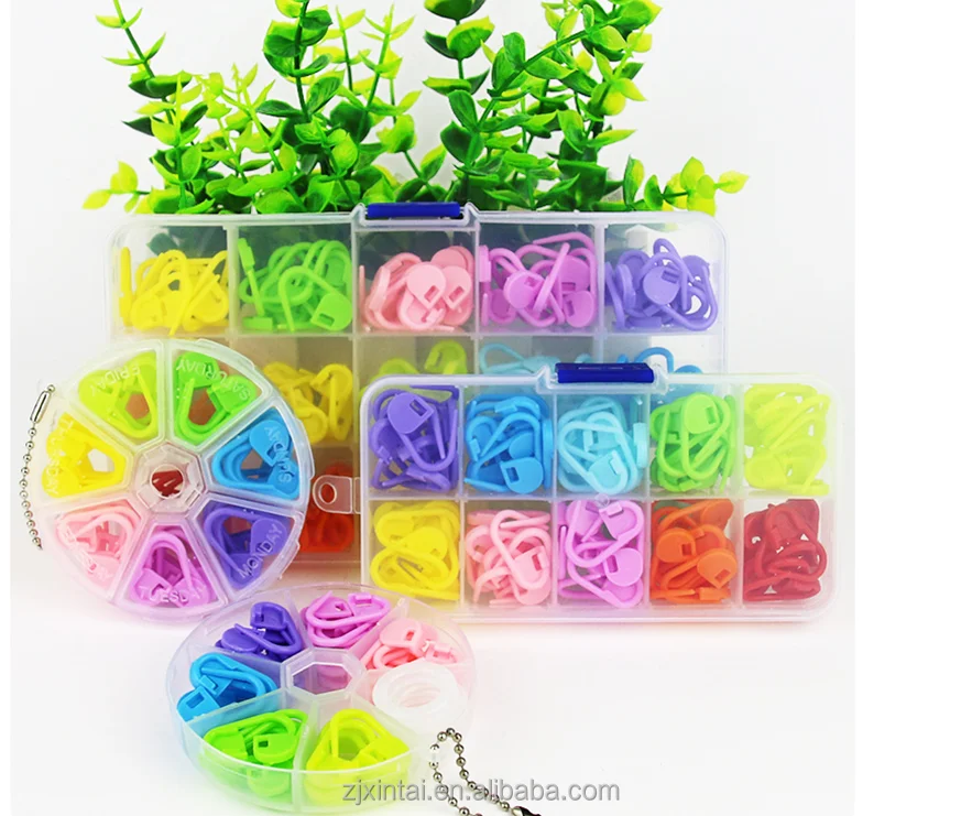 Wholesale colorful DIY knitting tool plastic safety pins