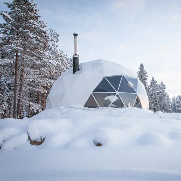 Роскошная геодезическая купольная палатка 4 м 5 6 Купольный Дом igloo для продажи