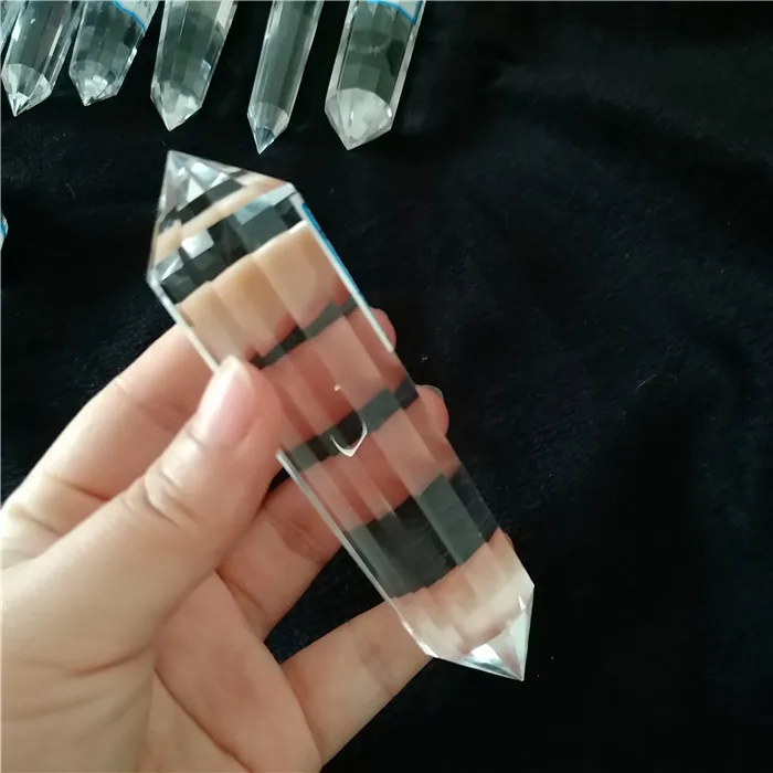 24sides transparent clear quartz crystal point vogel healing wands