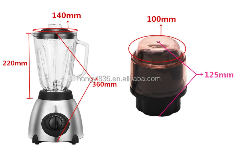 colorful multifunction juicer personal blender with light glass jar